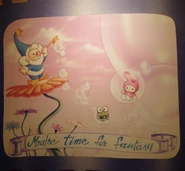 Twinkle catches My Melody and Keroppi in bubbles