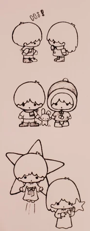 Very early designs for Kiki and Lala