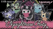 Beatcats 11th digital single "Nyaightmare Party" YouTube music video thumbnail. (Source : Twitter, posted on October 22nd, 2022).
