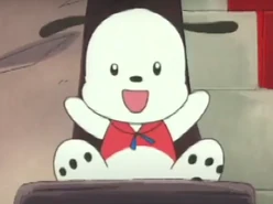 As he appears in Hello Kitty's Animation Theater, depicting a visible mouth