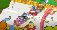 Badtz-Maru, Hello Kitty, My Melody, Keroppi, Kuromi, Pompompurin, Chococat and Cinnamoroll