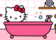 Hello Kitty havin a bath