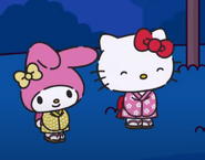 Kitty und Melody in japanischen Gewändern