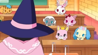 Ruby's first appearance, along with some of her friends.