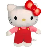 A HKSS branded Hello Kitty Plushie, showcasing the fact the bow lights up. Image 4