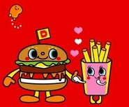 with DokiDoki Fries and one chicken chum of DokiDoki Chicken Chums
