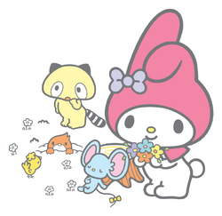 Sanrio Characters My Melody--Flat--Mogura--Araiguma--Tori Image001.png