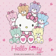 With siblings and Hello Kitty