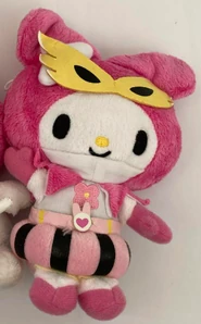Banpresto Onegai My Melody Costume plush with My Melody as Bunny-ear Mask