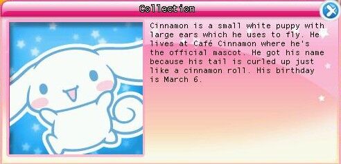 Cinnamoroll, Sanrio Wiki