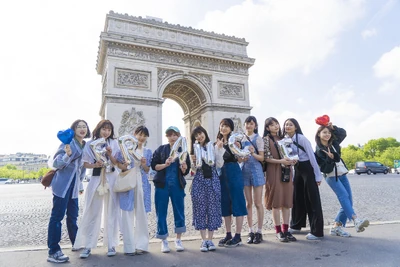 ANGERME at the Arc de Triomphe