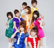 Morning Musume promoting the single