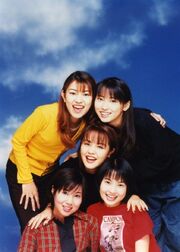 Morning Musume promoting the single