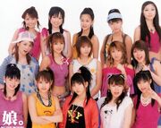 Morning Musume promoting the single