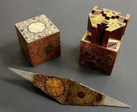 Puzzle Boxes in their various configurations.