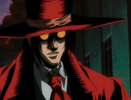 Alucard looking at Chris's wound.