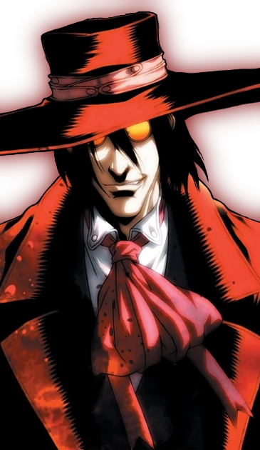 Wallpaper look, smile, shadow, vampire, Hellsing, Hellsing for