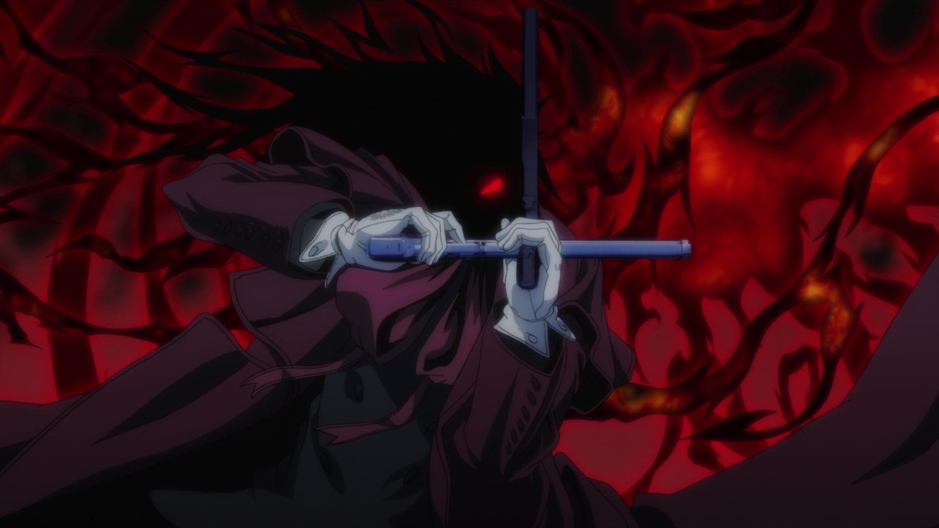 Alucard returns by teleporting between London's bell towers to gong the  second round : r/Hellsing