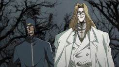 Luke and Jan walk towards the Hellsing Mansion.