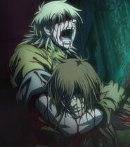 Pip's death, moments before Seras drinks his blood.