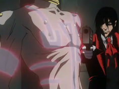 Alucard reloading his gun with TK while vowing to send Incognito to the  bottom of Judecca : r/Hellsing