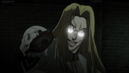 Luke aims his M1 Garand at Alucard while boasting about his power.