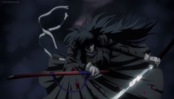 Yumie saves Anderson after killing one of Alucard's Familiar.