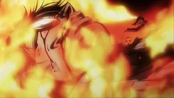 The Major's Corpse shown as his shrine at the end of OVA X.