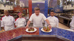 Contestant Ashley in the 15 Chefs Compete episode of HELLS KITCHEN