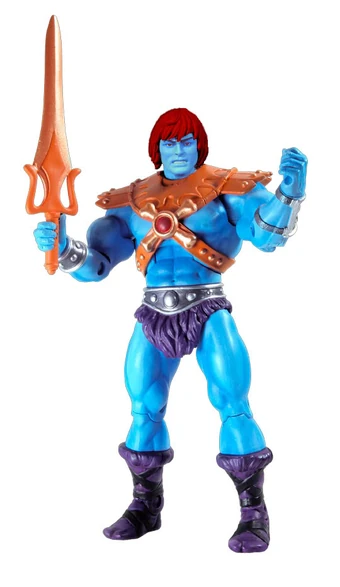 blue he man action figure