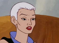 Evil-lyn, with her helmet removed.
