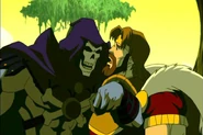King Randor battles with Skeletor