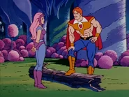 Bow is talking to Glimmer about her Father