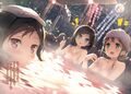 Mai(Yokodera) with Azusa and Tsukiko in a hot spring