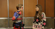 Kid Danger and Bianca stuck in an elevator on the 79th floor in Elevator Kiss