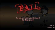 Still of the Fail screen for Escaping the Prison