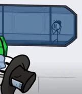 Watching Henry float off into space.