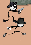 Mr. Brimley running, along with Quickdraw