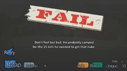 Fail screen