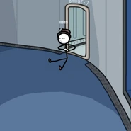 Fred after being shot by the Pew Pew Gun