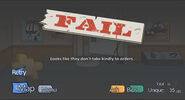 The fail screen in the remastered version