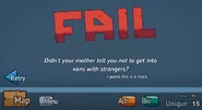 Fail Screen