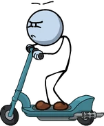 Henry Riding The Scooter in StD (Night)