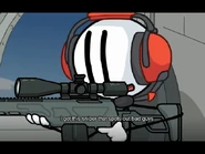 Charles up close with the rifle