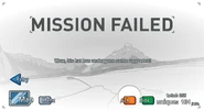Fail screen