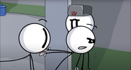 Henry sprinting past Isaac