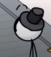 Henry Stickman listens to Sven's announcement of launch day during the credits.