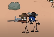 Jaque LeTouche sneaking up on Mundy
