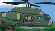 In an attack helicopter