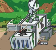 The Building with the SAM Turret